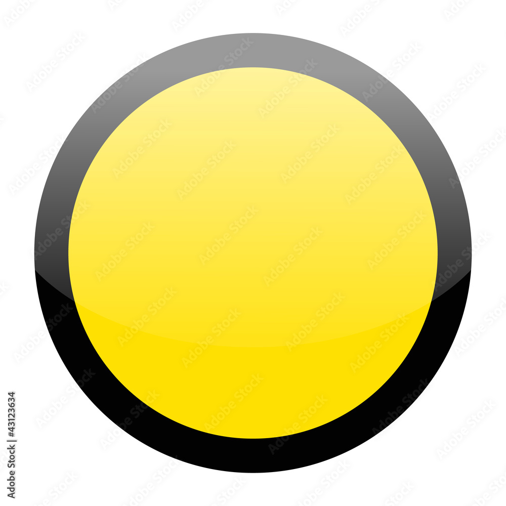 Blank circle yellow hazard warning sign