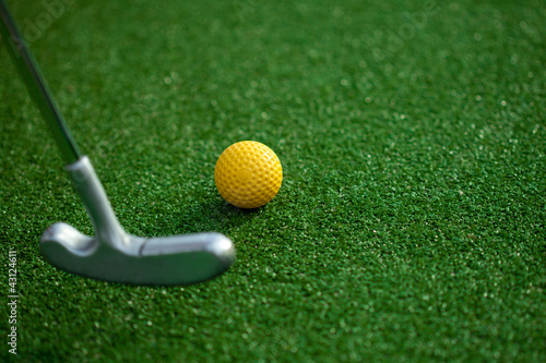 golf club and ball