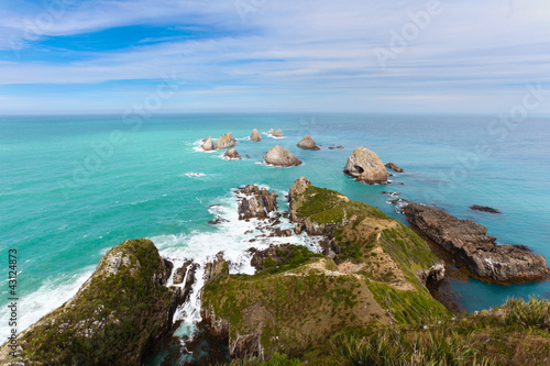 Beautiful rocky Nugget Point of NZ Catlins Coast
