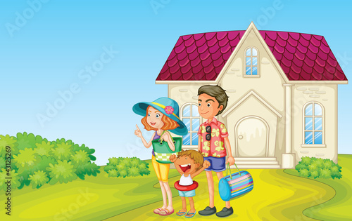 family going out