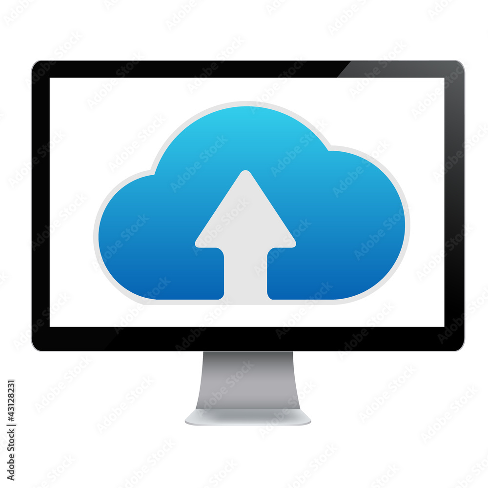 Cloud Computing Icon In Computer Cloud Computing Icon In Computer