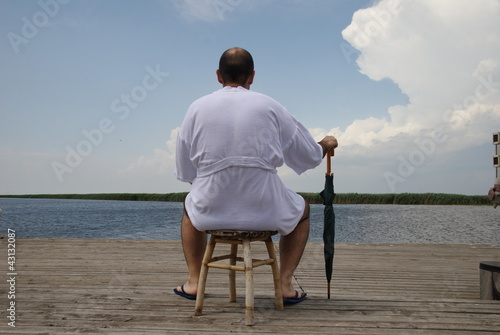 contemplation of nature front of the Danube Delta photo