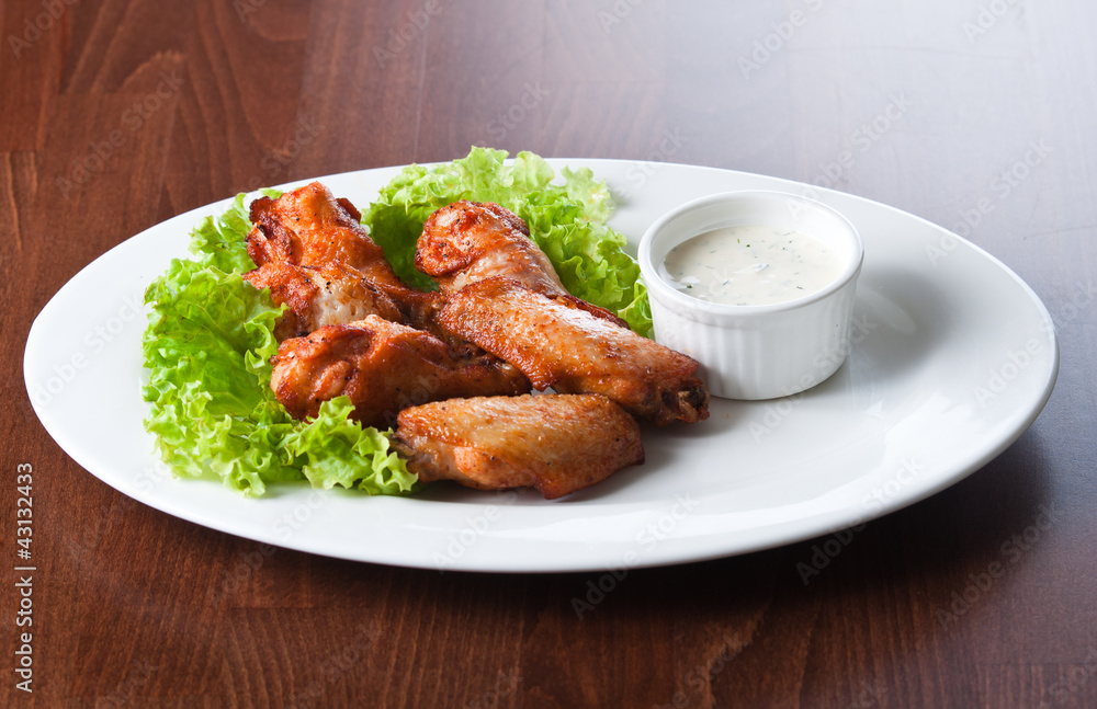 fried chicken wings with sauce fried chicken wings with sauce