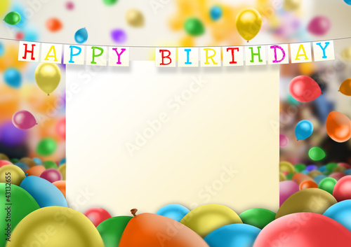 Canvas Print Happy birthday