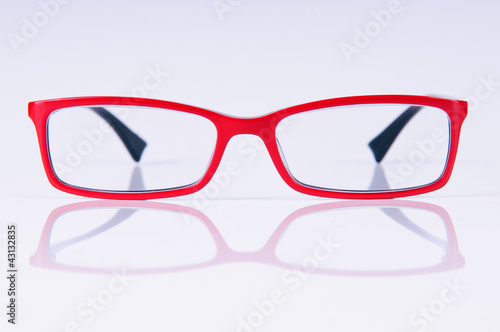 reading red glasses