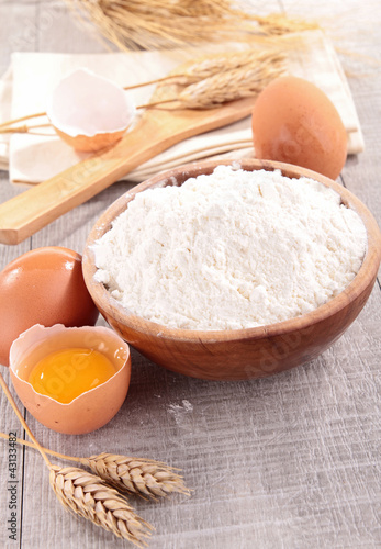 flour with ingredients