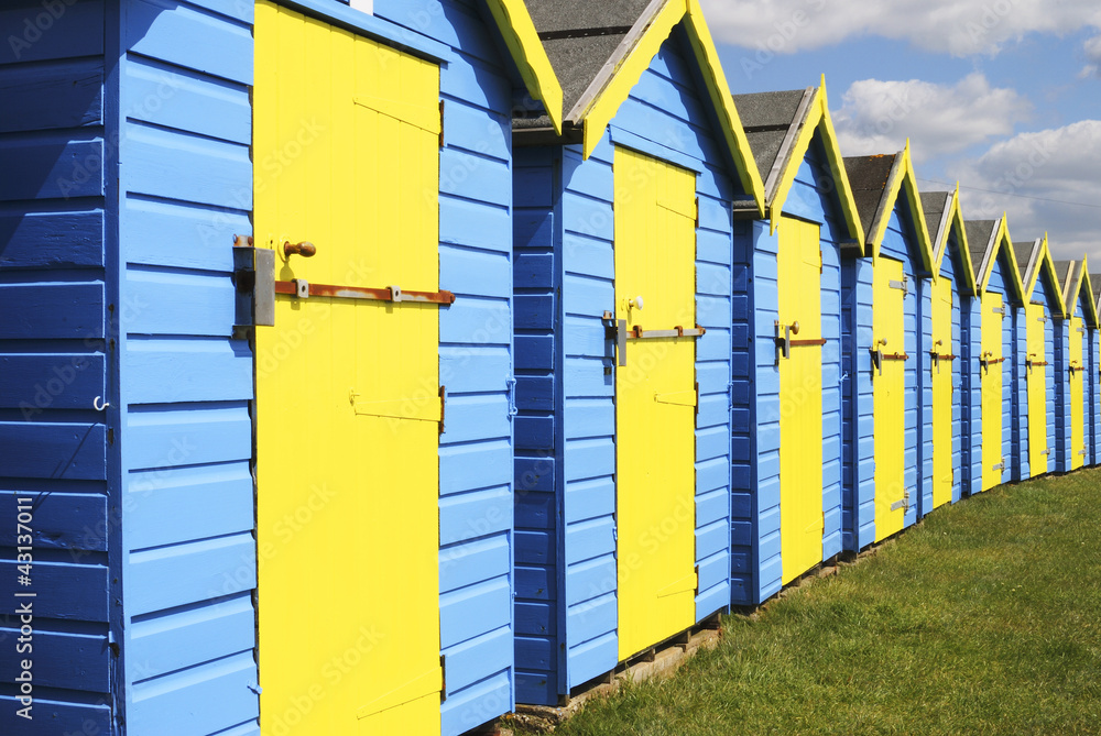 Beach huts at Bognor Regis. Sussex. England Beach huts at Bognor Regis. Sussex. England