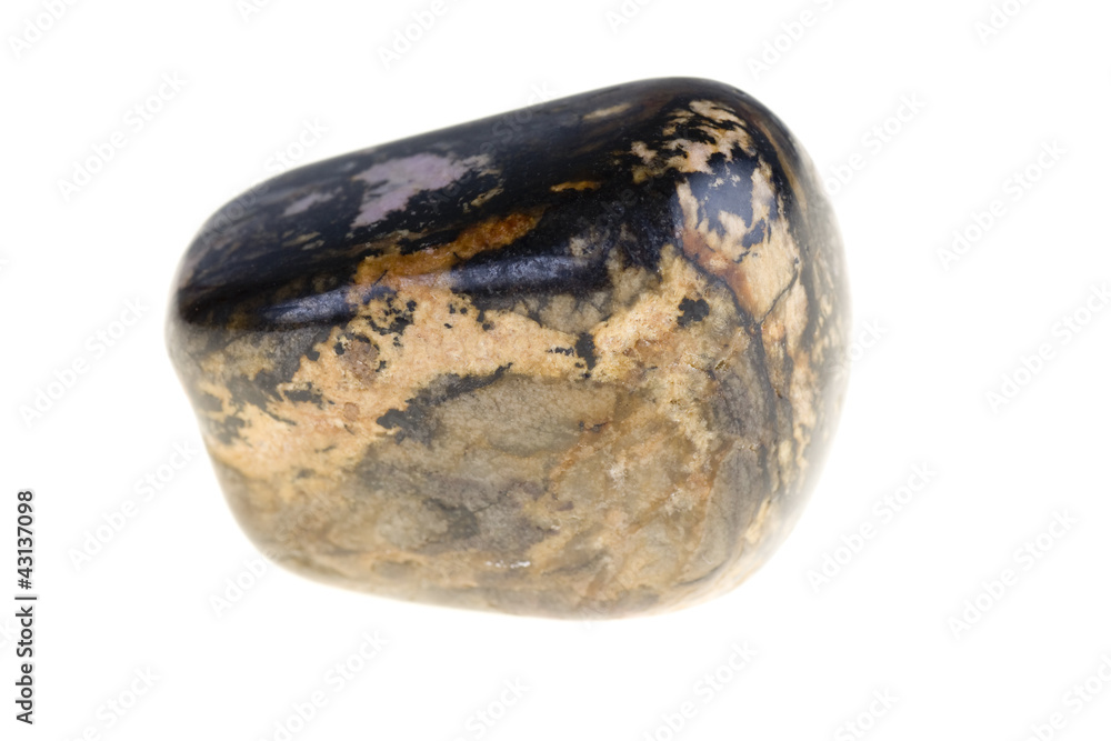 Stone slice with crystals of natural rhodonite Stone slice with crystals of natural rhodonite