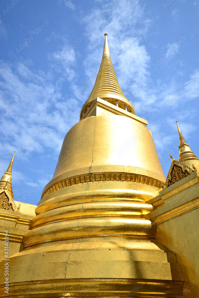The Golden Stupa in Wat  Phra Keaw