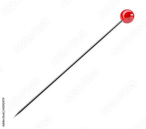 Office needle with a red hat
