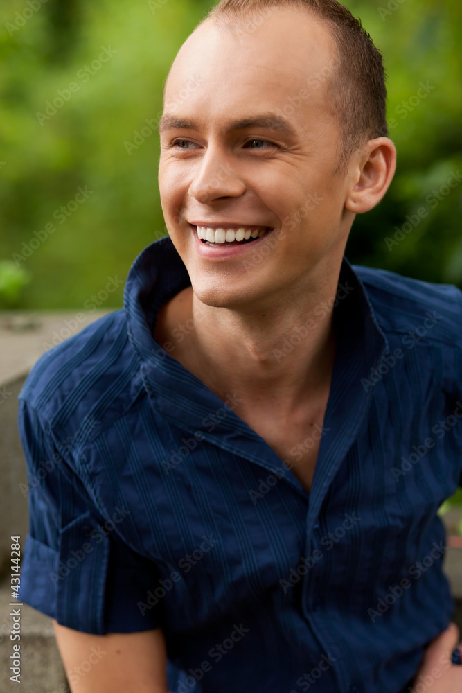 portrait of a young smiling nice man portrait of a young smiling nice man