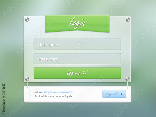 login screen green online user web page