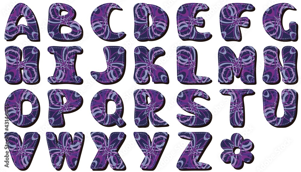 scrapbook alphabet on white background scrapbook alphabet on white background