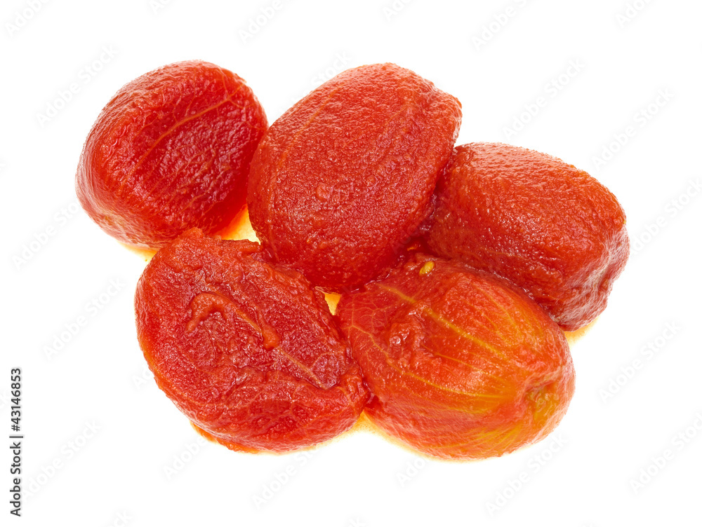 Several peeled ripe tomatoes Several peeled ripe tomatoes