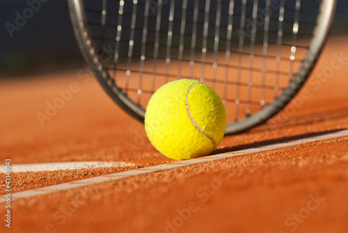 tennis ball on court © lusia83