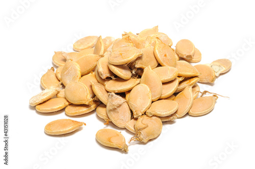 Pumpkin Seeds  Pepitas  Isolated on White Background