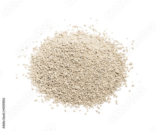 Clay Cat Litter Isolated on White Background
