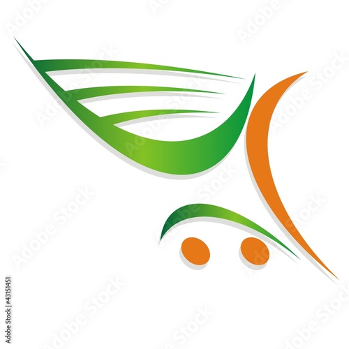 Tableau sur toile shopping center logo