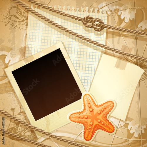Nautical scrapbook template