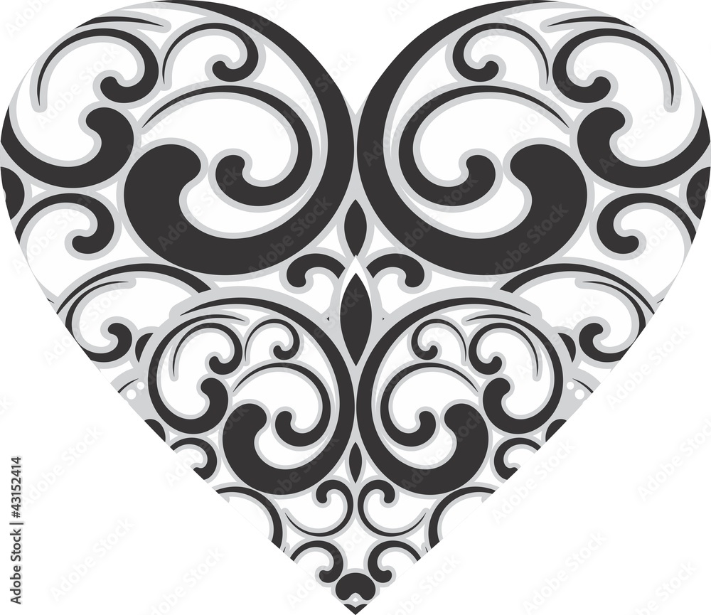Decorative heart design Stock Vector | Adobe Stock