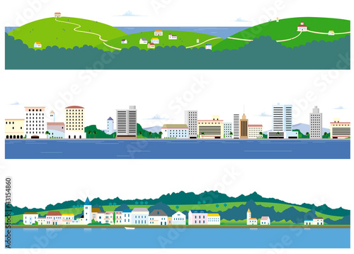 建物の見える風景