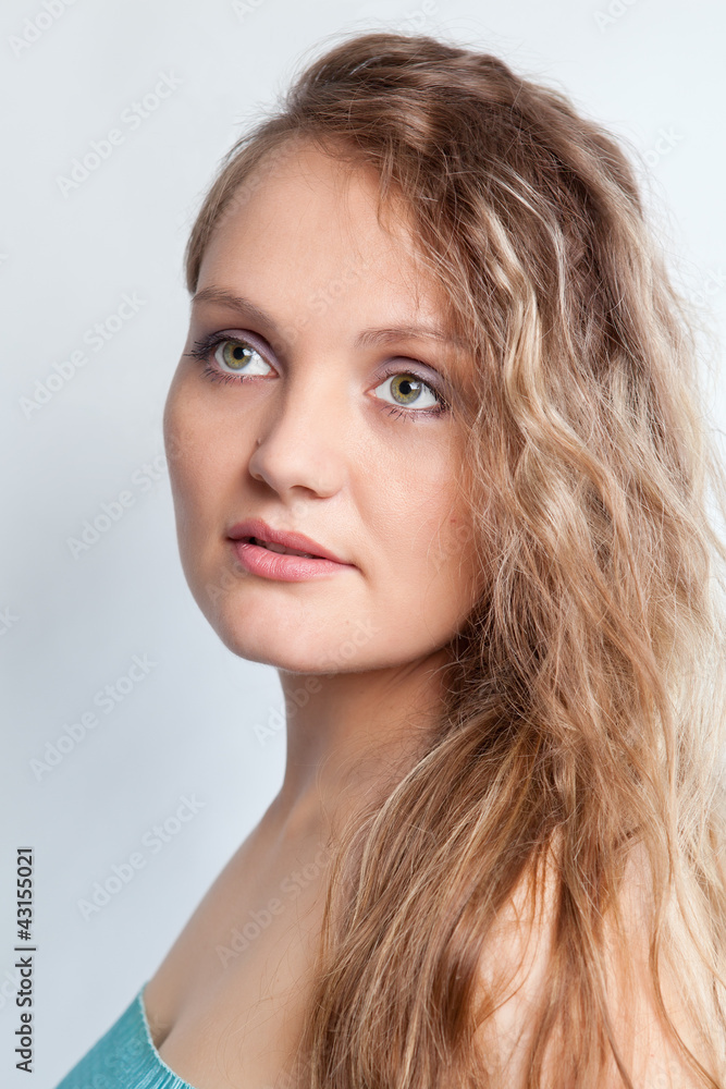 Portrait of beautiful girl, studio