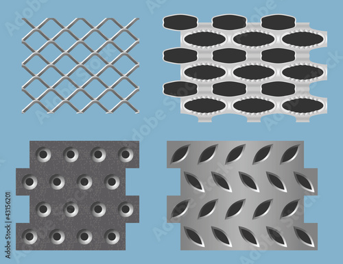 Seamless perforated metal patterns