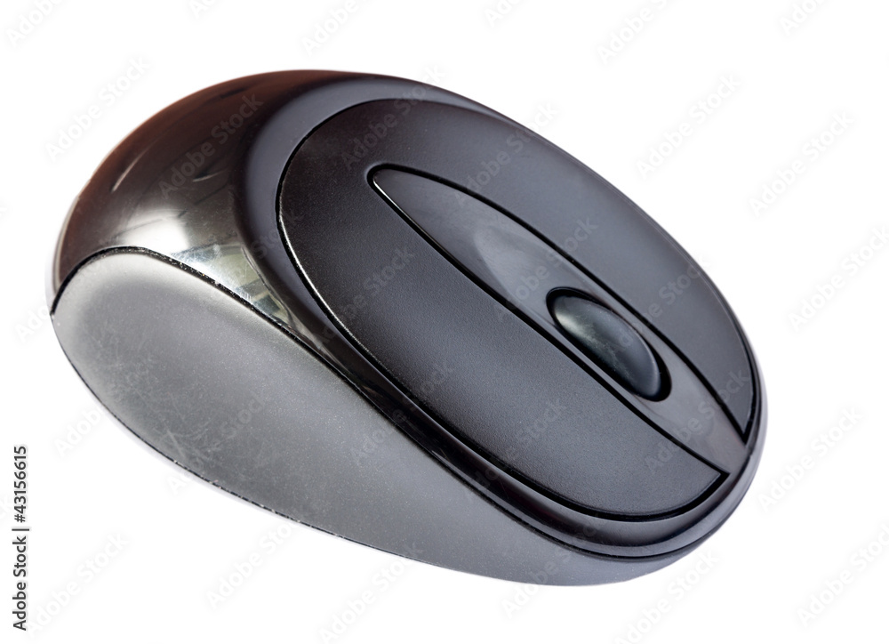 Computer wireless mouse on a white background. Computer wireless mouse on a white background.