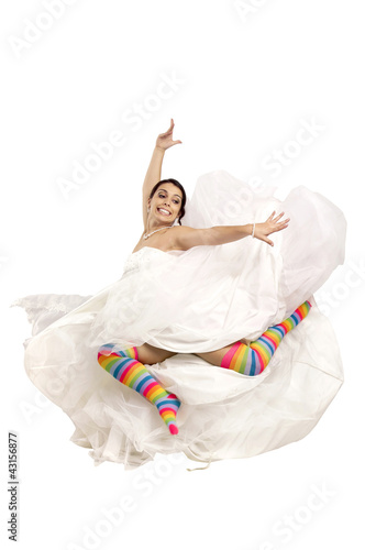 Happy fun bride photo