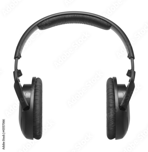 Headphones on a white background
