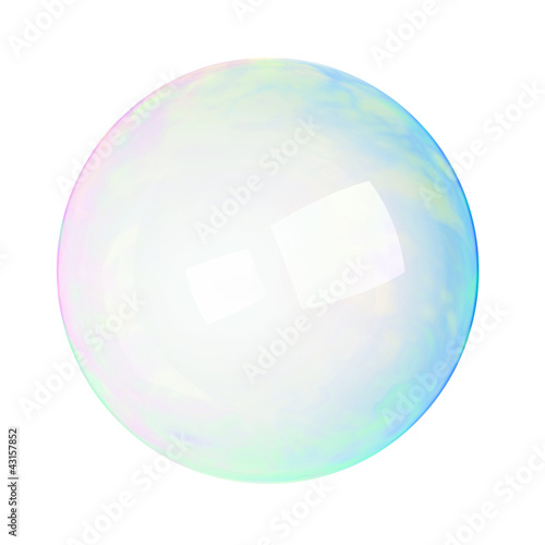 soap bubble on a white background