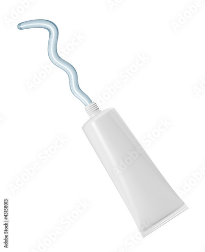 Tube. Squeezed from a tube ointment, gel or cream