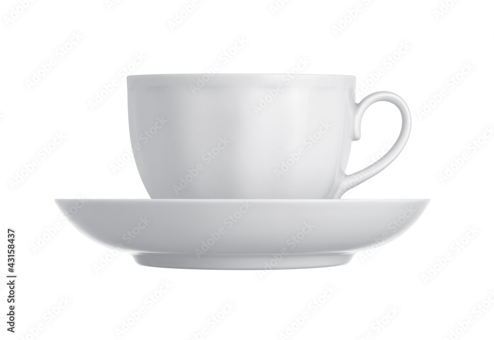 Cup and saucer on a white background Cup and saucer on a white background