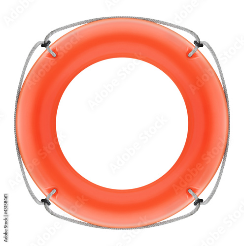 Lifebuoy on a white background