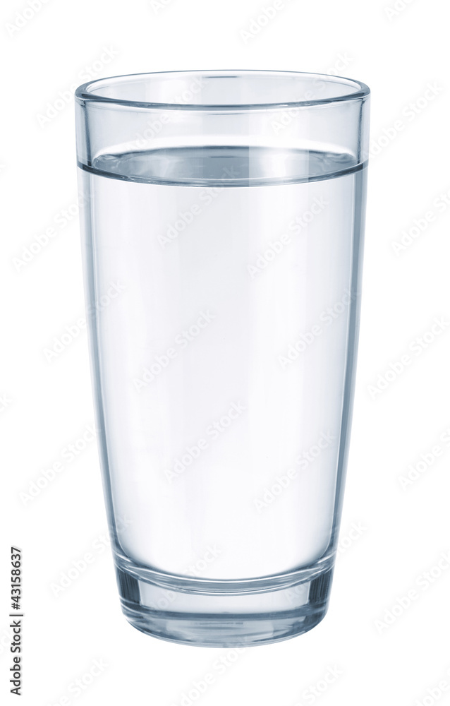 Glass with water on white background Glass with water on white background