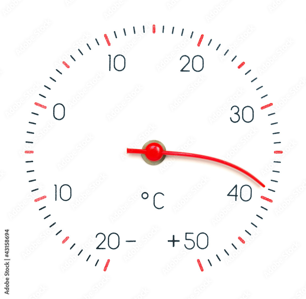 Arrow of the thermometer melt and bend from high temperature Arrow of the thermometer melt and bend from high temperature