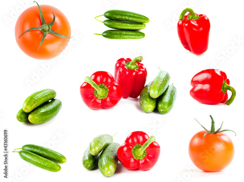 Fototapeta Naklejka Na Ścianę i Meble -  set of fresh vegetables