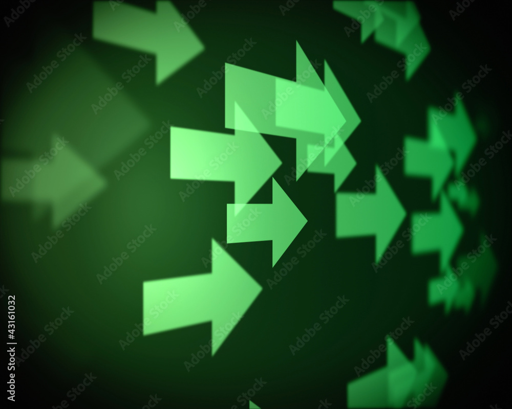 Background of multiple green arrows Background of multiple green arrows