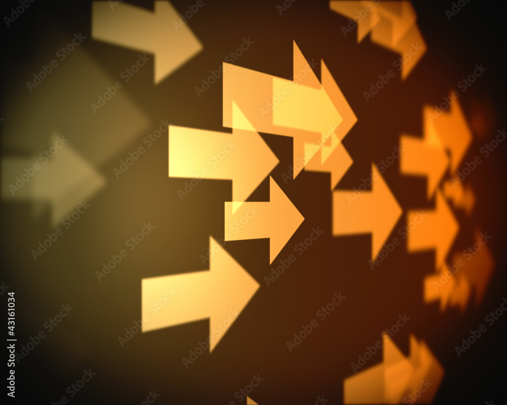 Background of multiple orange arrows Background of multiple orange arrows