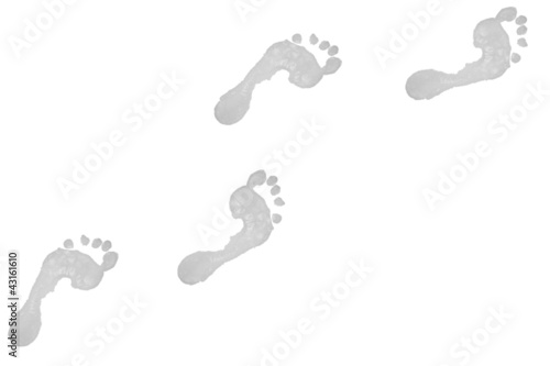 Four grey footprints photo