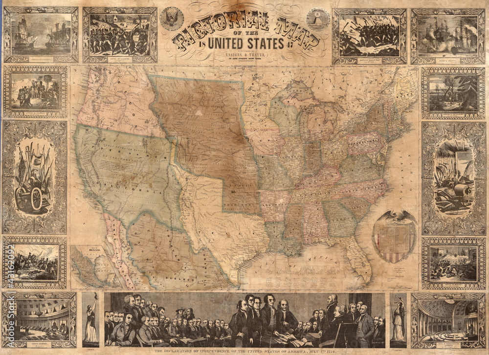 Fototapeta premium USA 1847
