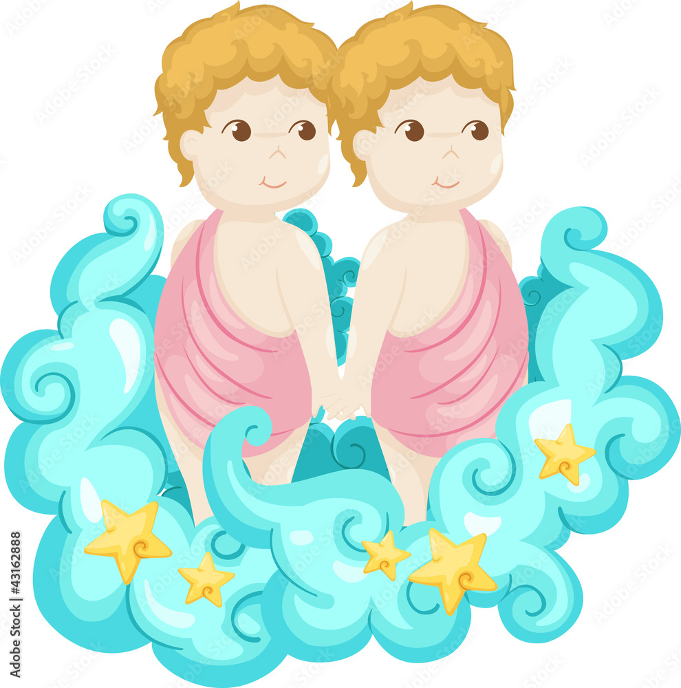 Zodiac signs - Gemini vector Illustration Zodiac signs - Gemini vector Illustration