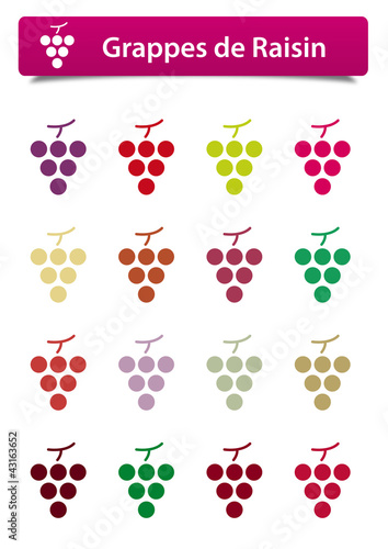 Grappes de Raisin Multicolores
