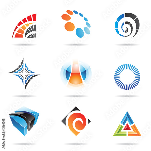 Various colorful abstract icons, Set 5