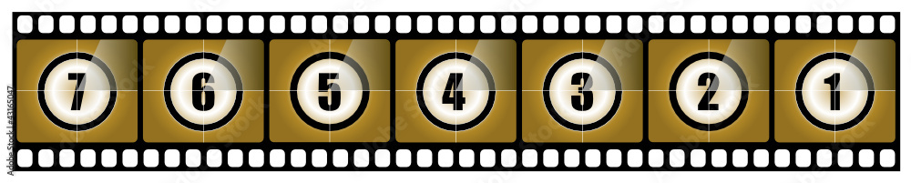 Naklejka premium Countdown