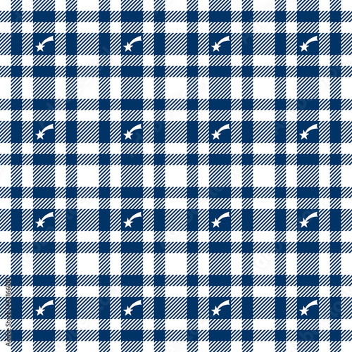 Sternschnuppe auf Karo Tischdecken Muster - endlos