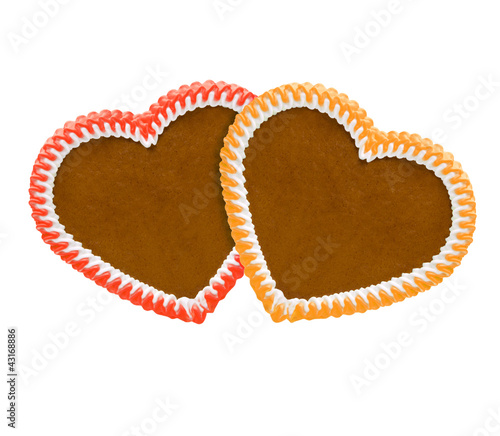 Zwei Lebkuchenherzen