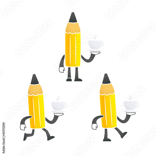 funny cartoon pencil
