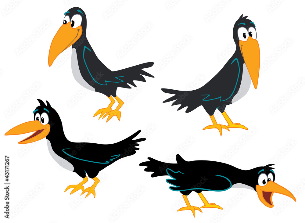 Naklejka premium Crows collection