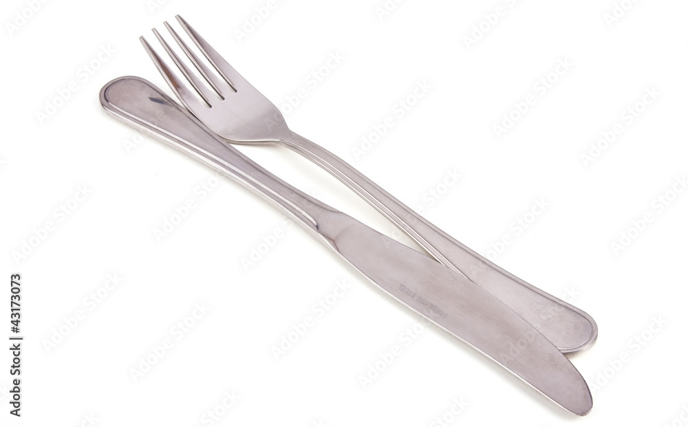 Silver fork and knife Silver fork and knife